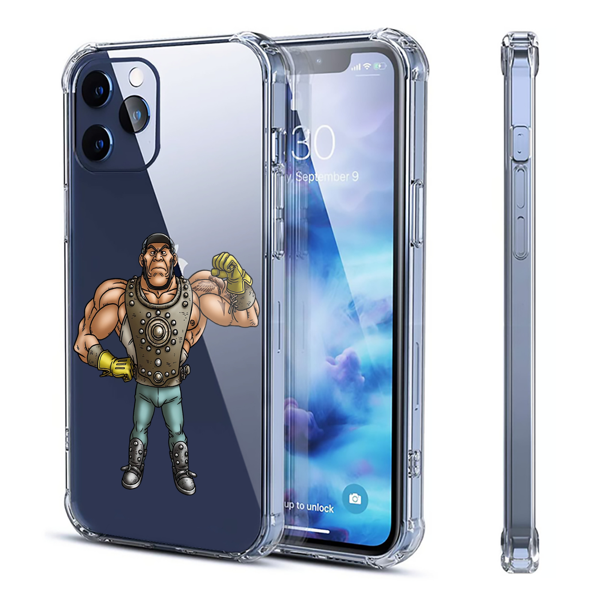 （画像用） ドラゴンクエスト Doragon Kuesuto Dragon Quest 【iPhone 12シリーズ対応】透明スマホケース（クリアソフトケース）